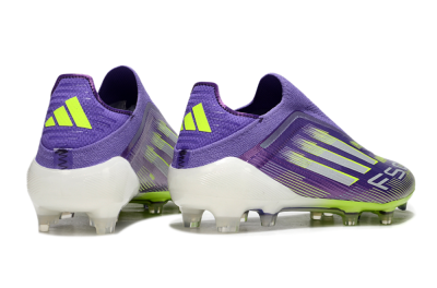 Adidas F50 Elite Laceless FG Firm Ground Soccer Cleats - Purple/Yellow/White