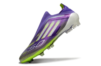 Adidas F50 Elite Laceless FG Firm Ground Soccer Cleats - Purple/Yellow/White