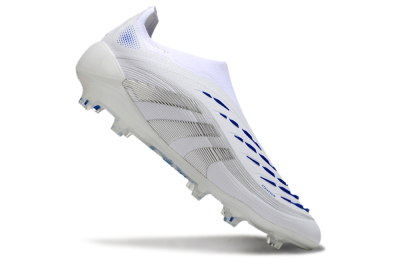 Adidas Predator Elite 25 Laceless FG Firm Ground Soccer Cleats - White/Blue/Black