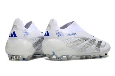 Adidas Predator Elite 25 Laceless FG Firm Ground Soccer Cleats - White/Blue/Black
