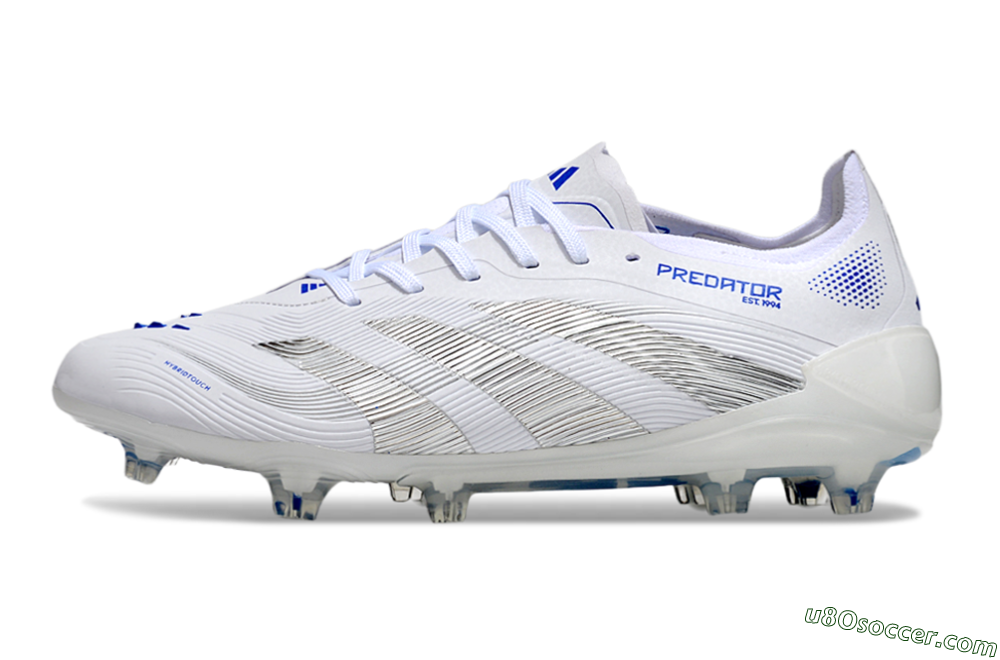 Adidas Predator Elite 25 FG Firm Ground Soccer Cleats - White/Blue/Black 2