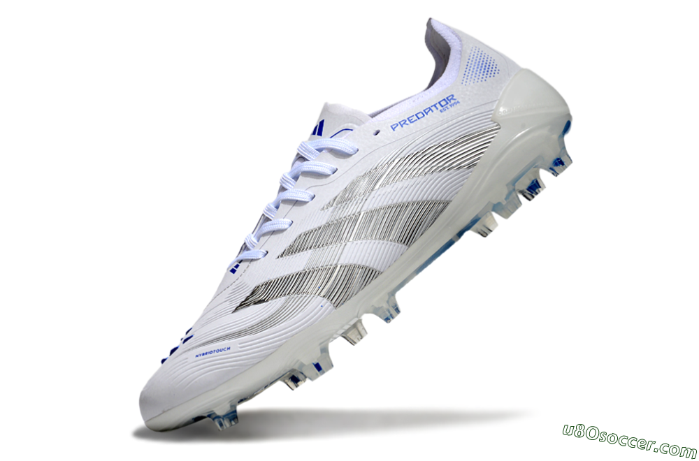 Adidas Predator Elite 25 FG Firm Ground Soccer Cleats - White/Blue/Black 5