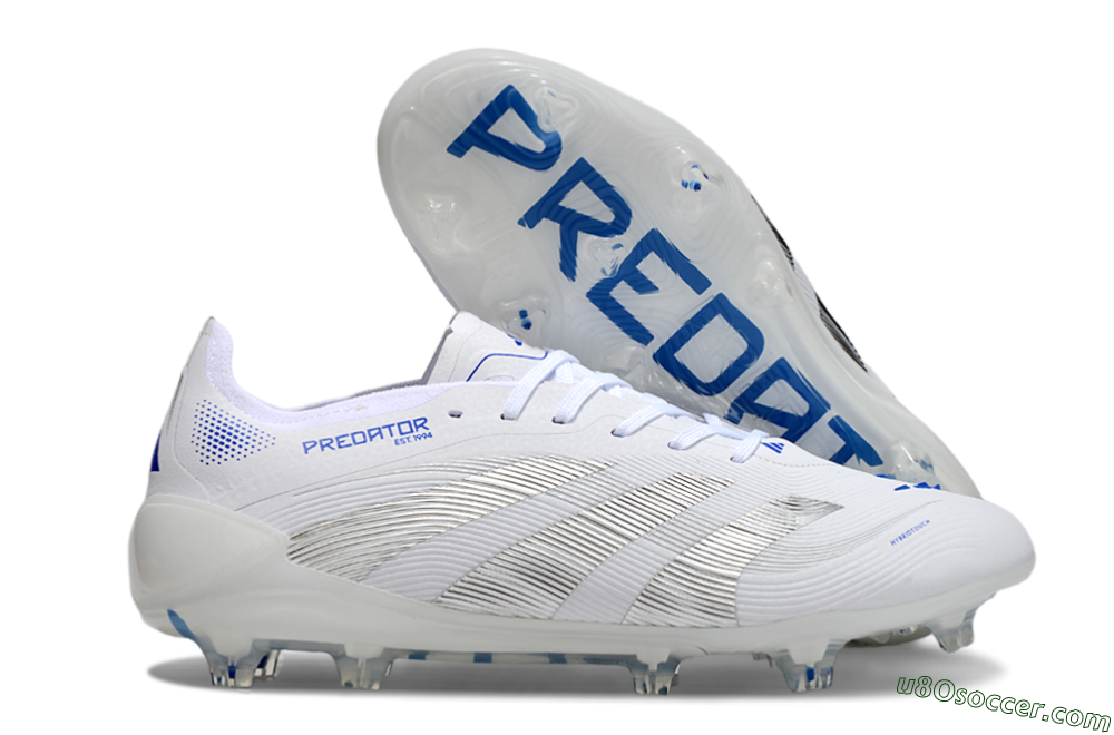 Adidas Predator Elite 25 FG Firm Ground Soccer Cleats - White/Blue/Black 1