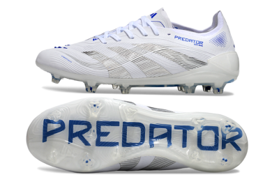 Adidas Predator Elite 25 FG Firm Ground Soccer Cleats - White/Blue/Black