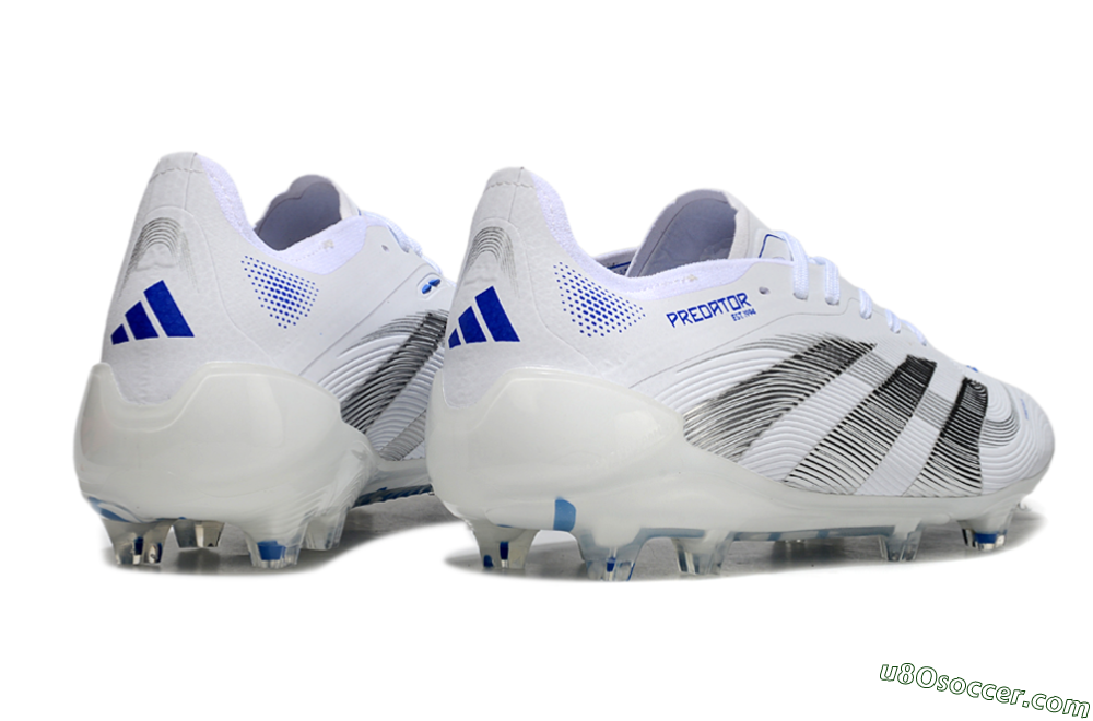 Adidas Predator Elite 25 FG Firm Ground Soccer Cleats - White/Blue/Black 6