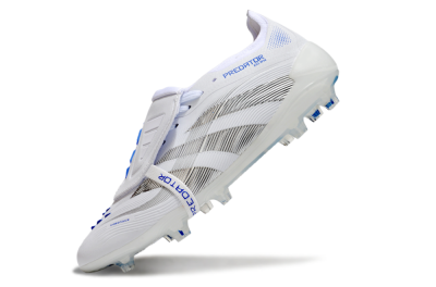 Adidas Predator Elite 25 Foldover Tongue FG Firm Ground Soccer Cleats - White/Blue/Black