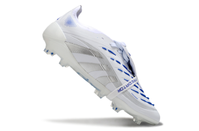 Adidas Predator Elite 25 Foldover Tongue FG Firm Ground Soccer Cleats - White/Blue/Black