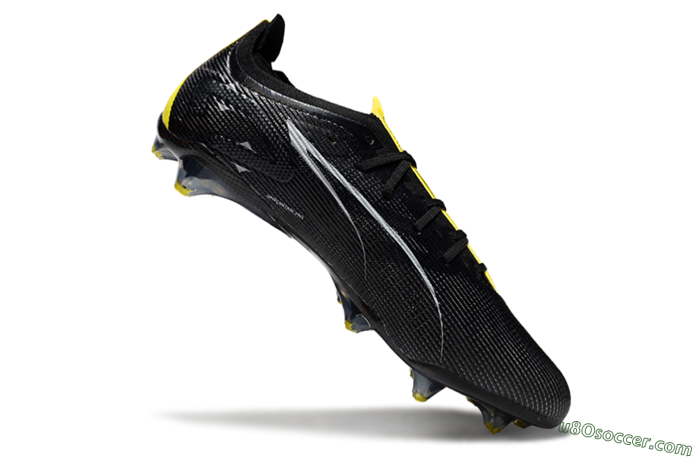 Puma Ultra Ultimate FG Firm Ground Soccer Cleats - Black/Yellow 3