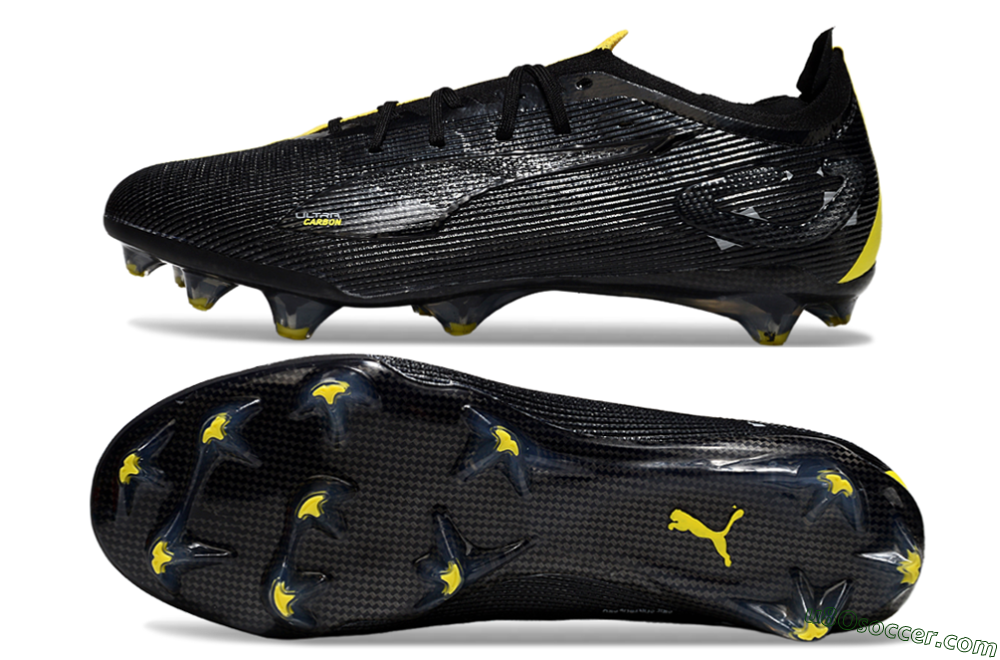 Puma Ultra Ultimate FG Firm Ground Soccer Cleats - Black/Yellow 0