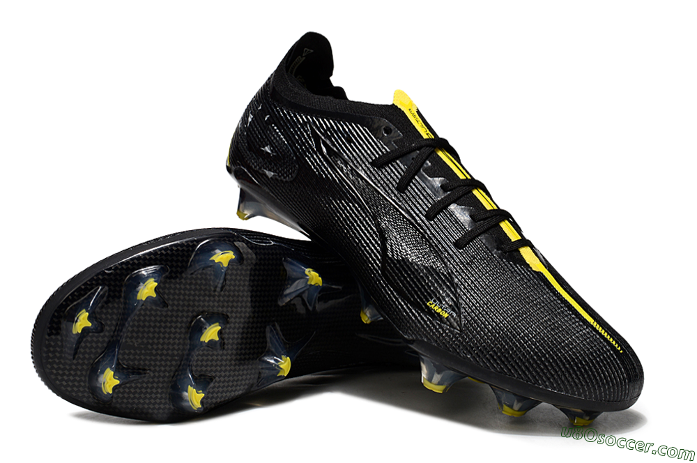 Puma Ultra Ultimate FG Firm Ground Soccer Cleats - Black/Yellow 2