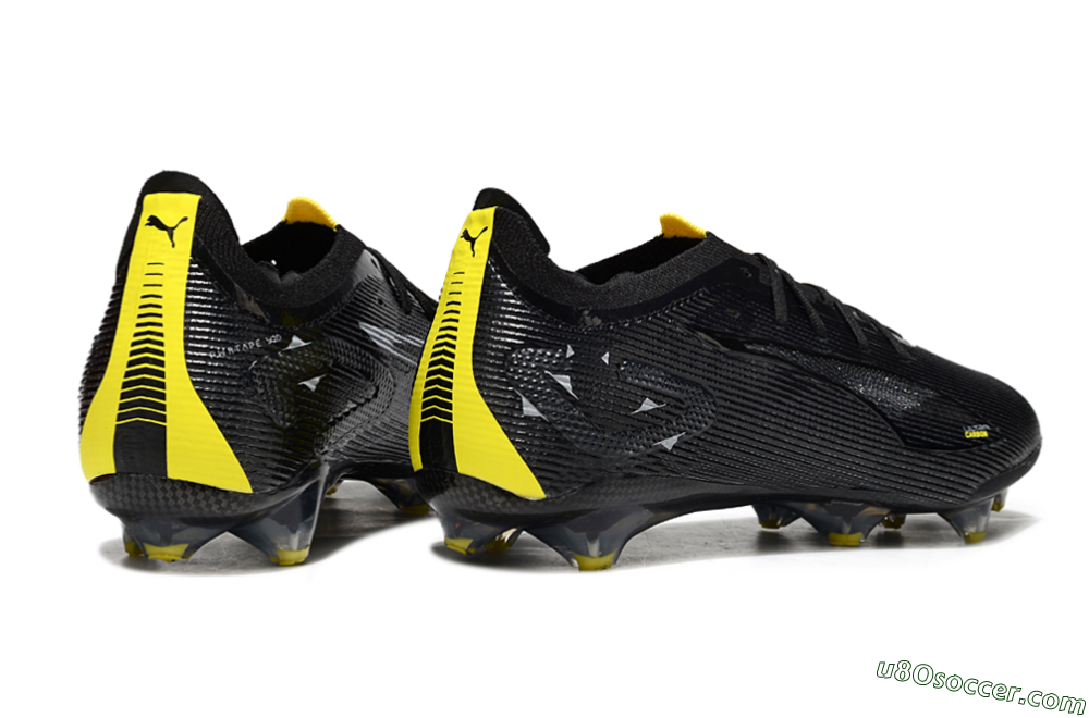 Puma Ultra Ultimate FG Firm Ground Soccer Cleats - Black/Yellow 5