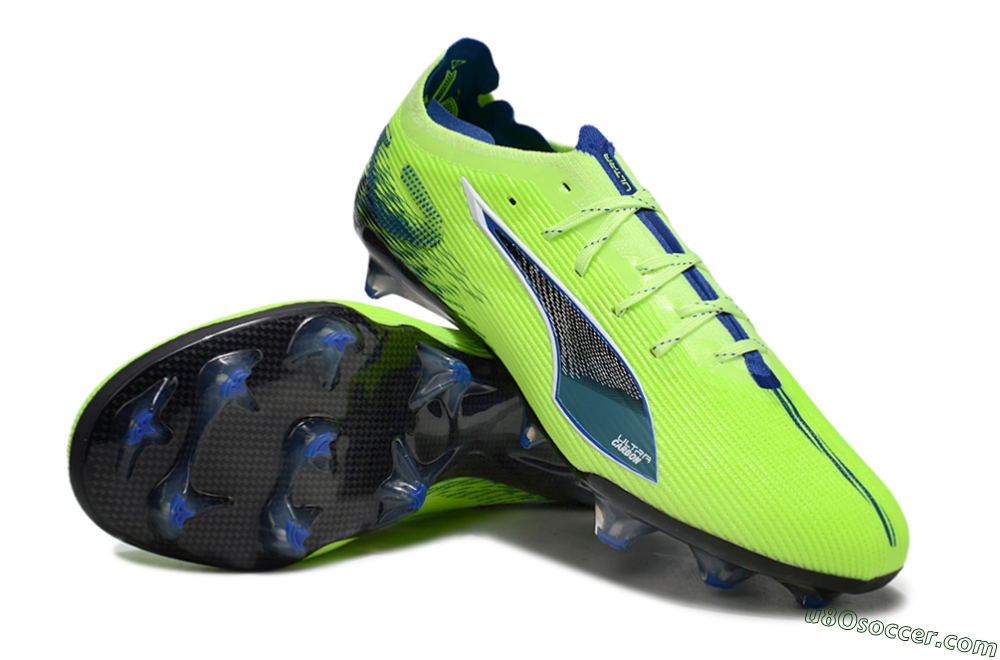 Puma Ultra Ultimate FG Firm Ground Soccer Cleats - Yellow/Blue/Black 3