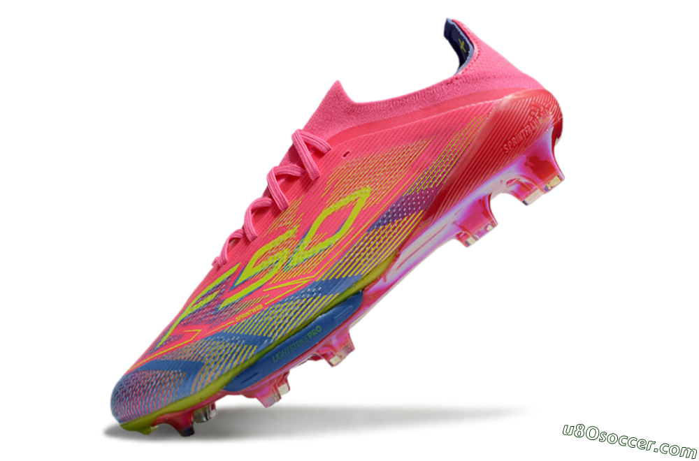 Adidas F50+ Elite Lightstrike Pro FG Firm Ground Soccer Cleats - Red/Blue/Yellow 5
