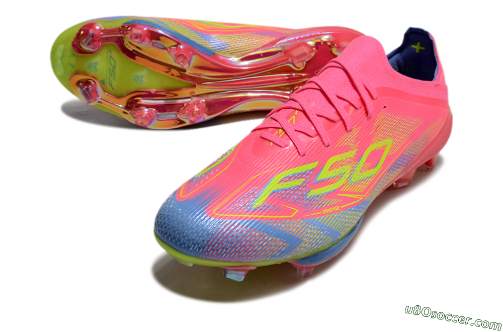 Adidas F50+ Elite Lightstrike Pro FG Firm Ground Soccer Cleats - Red/Blue/Yellow 3
