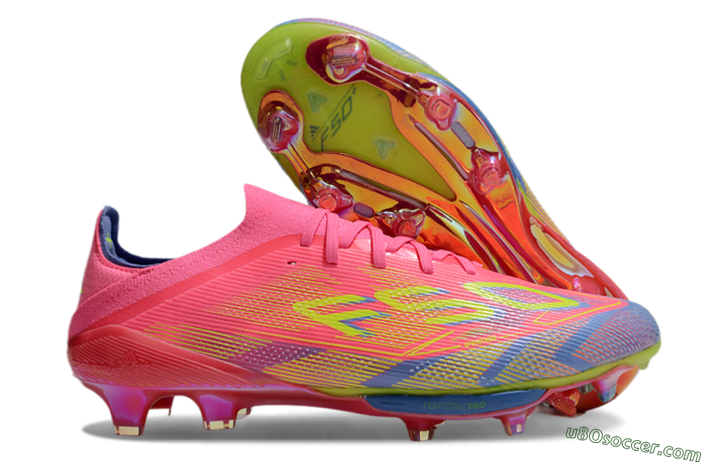 Adidas F50+ Elite Lightstrike Pro FG Firm Ground Soccer Cleats - Red/Blue/Yellow 1