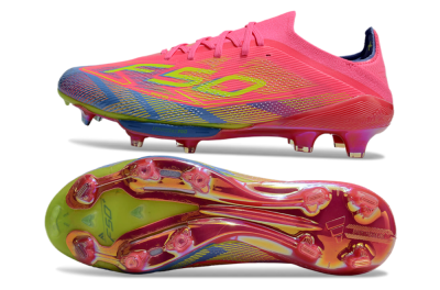 Adidas F50+ Elite Lightstrike Pro FG Firm Ground Soccer Cleats - Red/Blue/Yellow