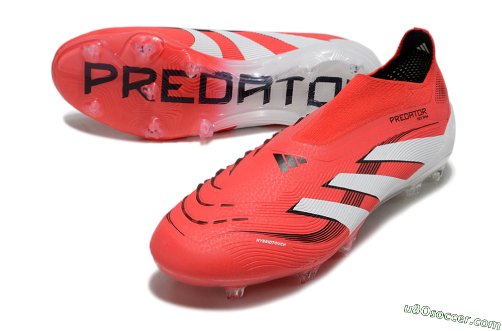 Adidas Predator Elite 25 Laceless FG Firm Ground Soccer Cleats - Red/White/Black 3