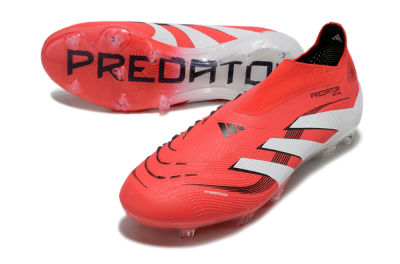 Adidas Predator Elite 25 Laceless FG Firm Ground Soccer Cleats - Red/White/Black