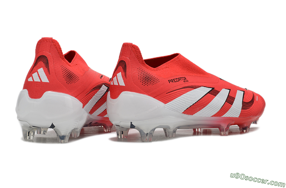 Adidas Predator Elite 25 Laceless FG Firm Ground Soccer Cleats - Red/White/Black 7