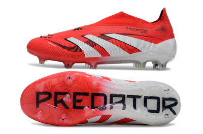 Adidas Predator Elite 25 Laceless FG Firm Ground Soccer Cleats - Red/White/Black