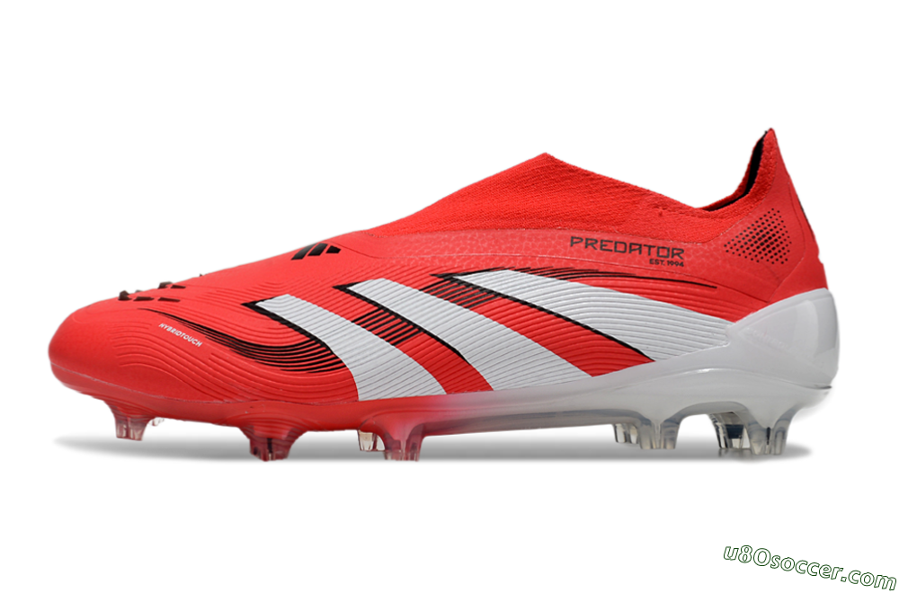 Adidas Predator Elite 25 Laceless FG Firm Ground Soccer Cleats - Red/White/Black 2