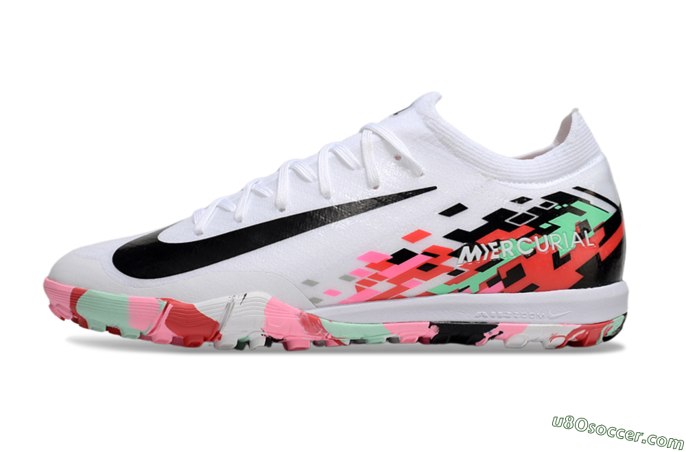 Nike Air Zoom Mercurial Vapor 16 Elite TF Artificial Turf Soccer Shoes - White/Black/Red 2