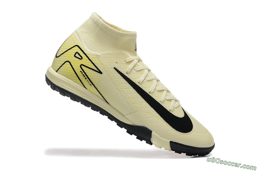 Nike Air Zoom Mercurial Superfly 10 Elite TF Artificial Turf Soccer Shoes - Beige/Black 4