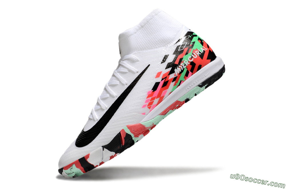 Nike Air Zoom Mercurial Superfly 10 Elite TF Artificial Turf Soccer Shoes - White/Black/Red 5