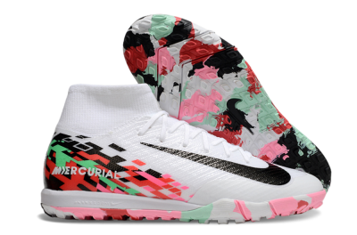 Nike Air Zoom Mercurial Superfly 10 Elite TF Artificial Turf Soccer Shoes - White/Black/Red