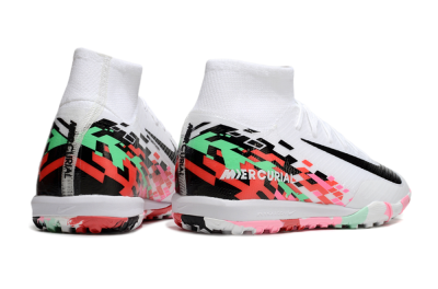 Nike Air Zoom Mercurial Superfly 10 Elite TF Artificial Turf Soccer Shoes - White/Black/Red