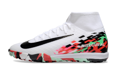 Nike Air Zoom Mercurial Superfly 10 Elite TF Artificial Turf Soccer Shoes - White/Black/Red