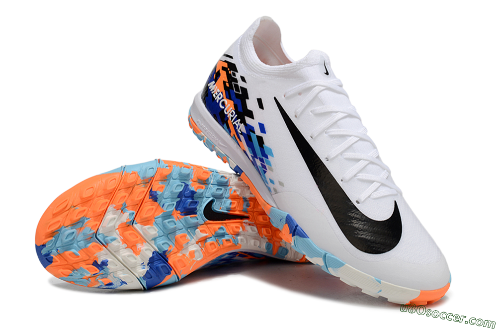 Nike Air Zoom Mercurial Vapor 16 Elite TF Artificial Turf Soccer Shoes - White/Black/Orange 3