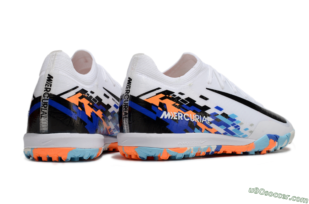 Nike Air Zoom Mercurial Vapor 16 Elite TF Artificial Turf Soccer Shoes - White/Black/Orange 6