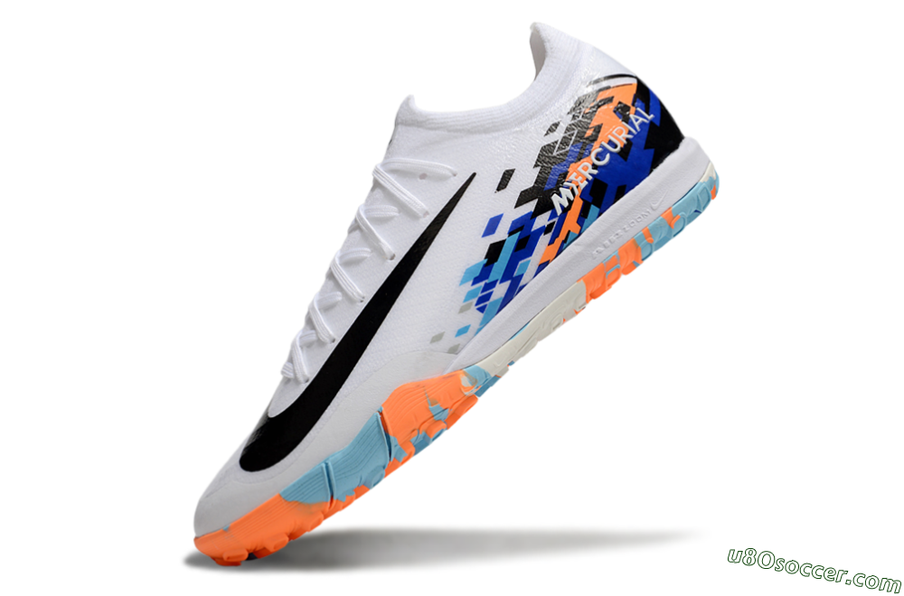 Nike Air Zoom Mercurial Vapor 16 Elite TF Artificial Turf Soccer Shoes - White/Black/Orange 5