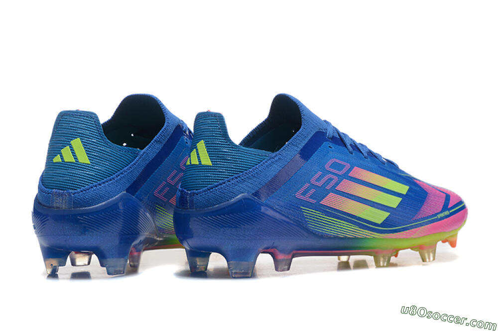 Adidas F50 Elite FG Firm Ground Soccer Cleats - Blue/Yellow/Pink 5