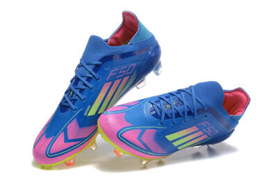 Adidas F50 Elite FG Firm Ground Soccer Cleats - Blue/Yellow/Pink