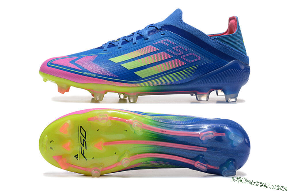 Adidas F50 Elite FG Firm Ground Soccer Cleats - Blue/Yellow/Pink 0