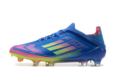 Adidas F50 Elite FG Firm Ground Soccer Cleats - Blue/Yellow/Pink