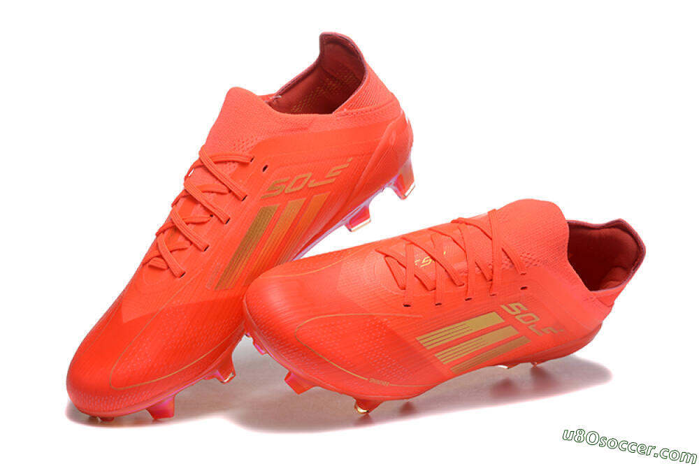 Adidas F50 Elite FG Firm Ground Soccer Cleats - Red/Gold 3