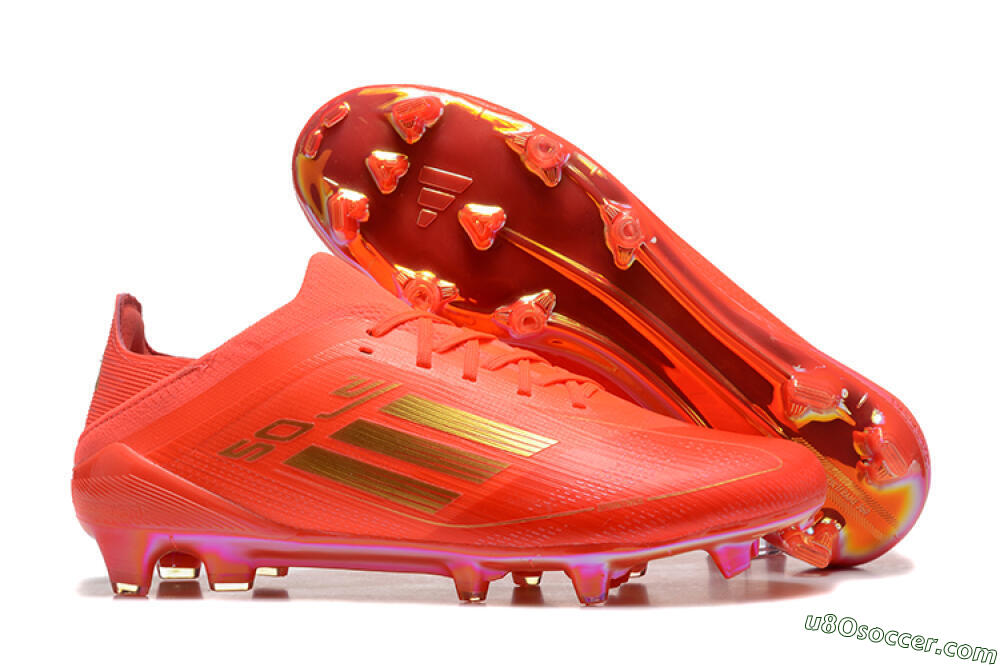 Adidas F50 Elite FG Firm Ground Soccer Cleats - Red/Gold 1