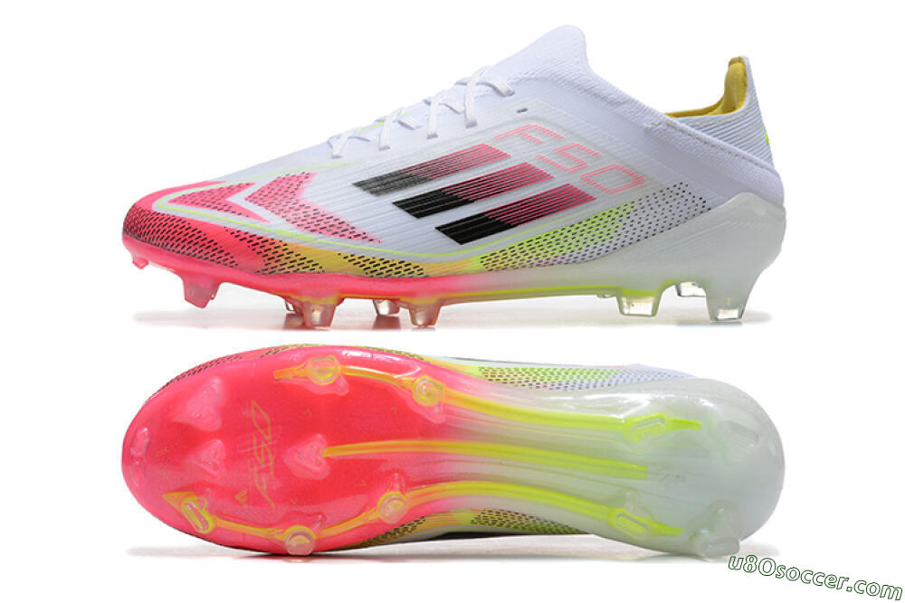 Adidas F50 Elite FG Firm Ground Soccer Cleats - White/Red/Yellow 0