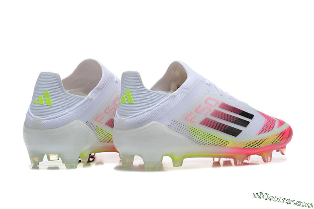 Adidas F50 Elite FG Firm Ground Soccer Cleats - White/Red/Yellow 5