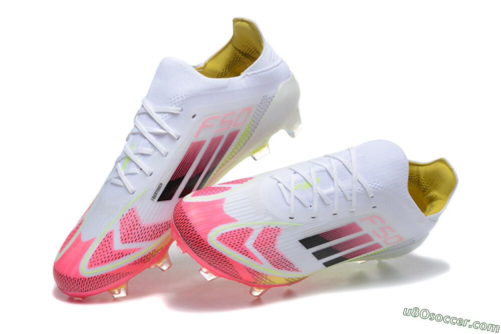 Adidas F50 Elite FG Firm Ground Soccer Cleats - White/Red/Yellow 3