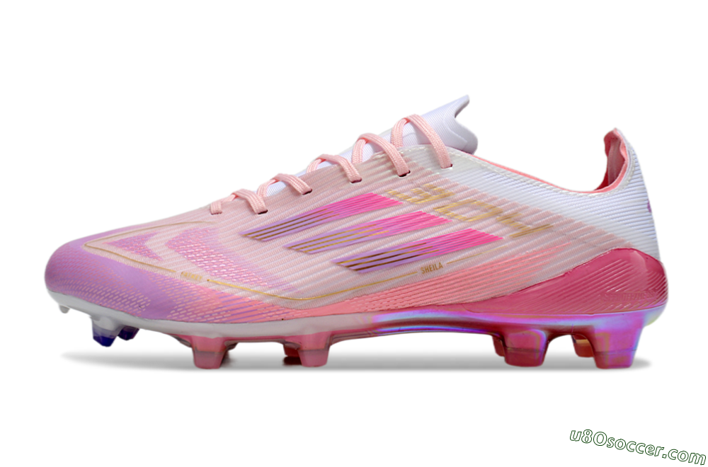 Adidas F50 Elite 304 FG Firm Ground Soccer Cleats - Pink/Purple/Gold 2