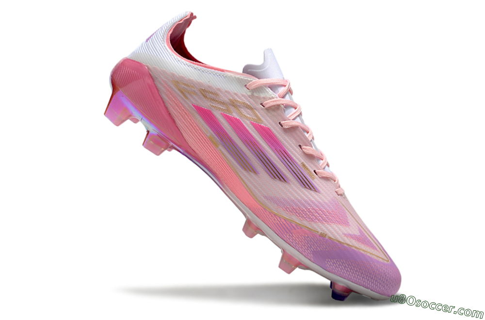 Adidas F50 Elite 304 FG Firm Ground Soccer Cleats - Pink/Purple/Gold 5