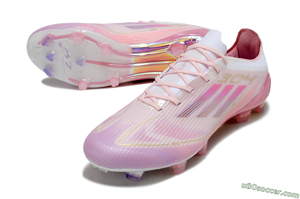 Adidas F50 Elite 304 FG Firm Ground Soccer Cleats - Pink/Purple/Gold 3
