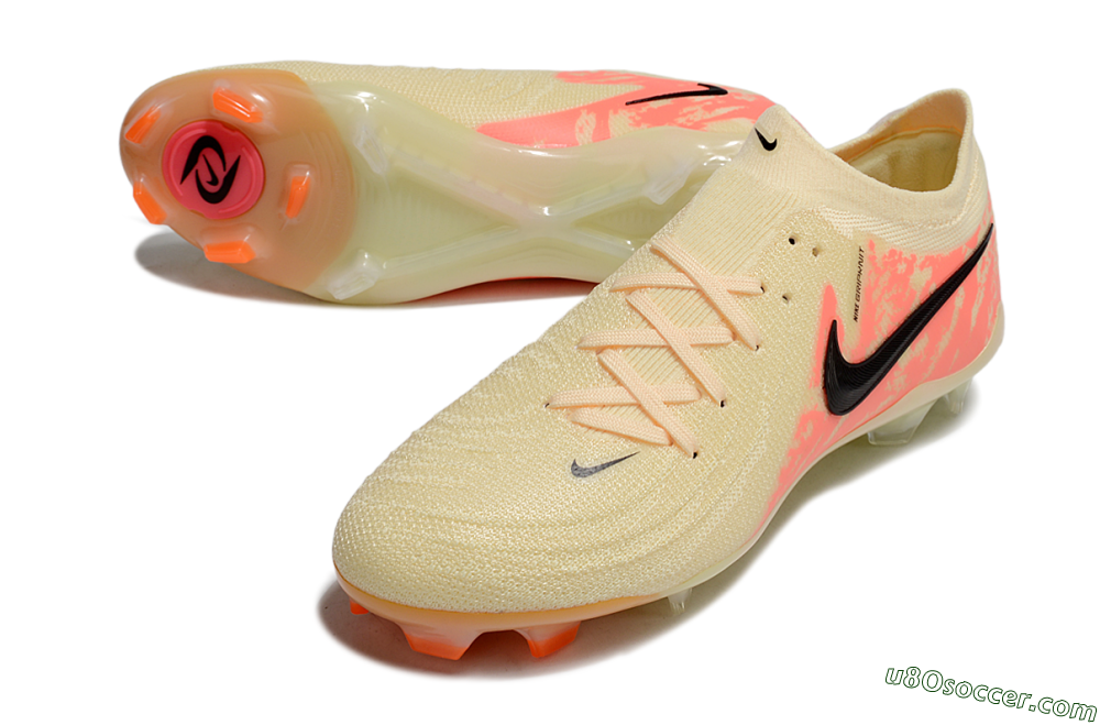 Nike Phantom Luna Elite FG Firm Ground Soccer Cleats - Yellow/Pink/Black 3