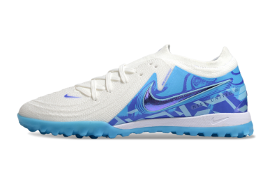 Nike Phantom GX 2 Elite TF Artificial Turf Soccer Shoes - Beige/Blue/White