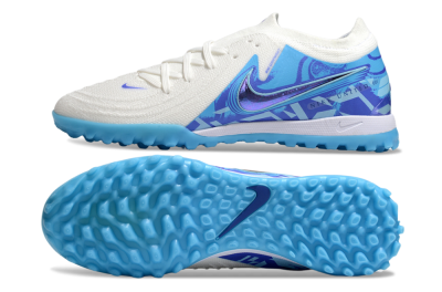 Nike Phantom GX 2 Elite TF Artificial Turf Soccer Shoes - Beige/Blue/White