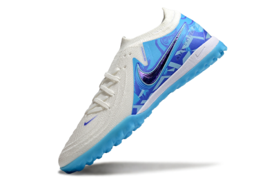 Nike Phantom GX 2 Elite TF Artificial Turf Soccer Shoes - Beige/Blue/White